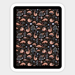 Cute Pangolin Pattern - Forest Pattern Sticker